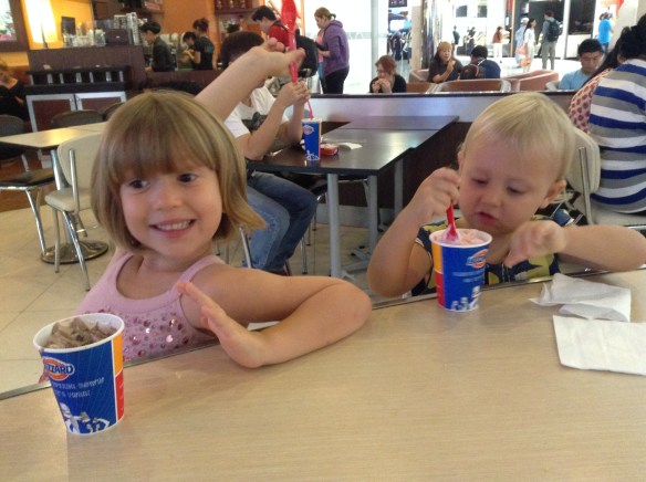 Final ice cream waiting to fly home from Bangkok airport